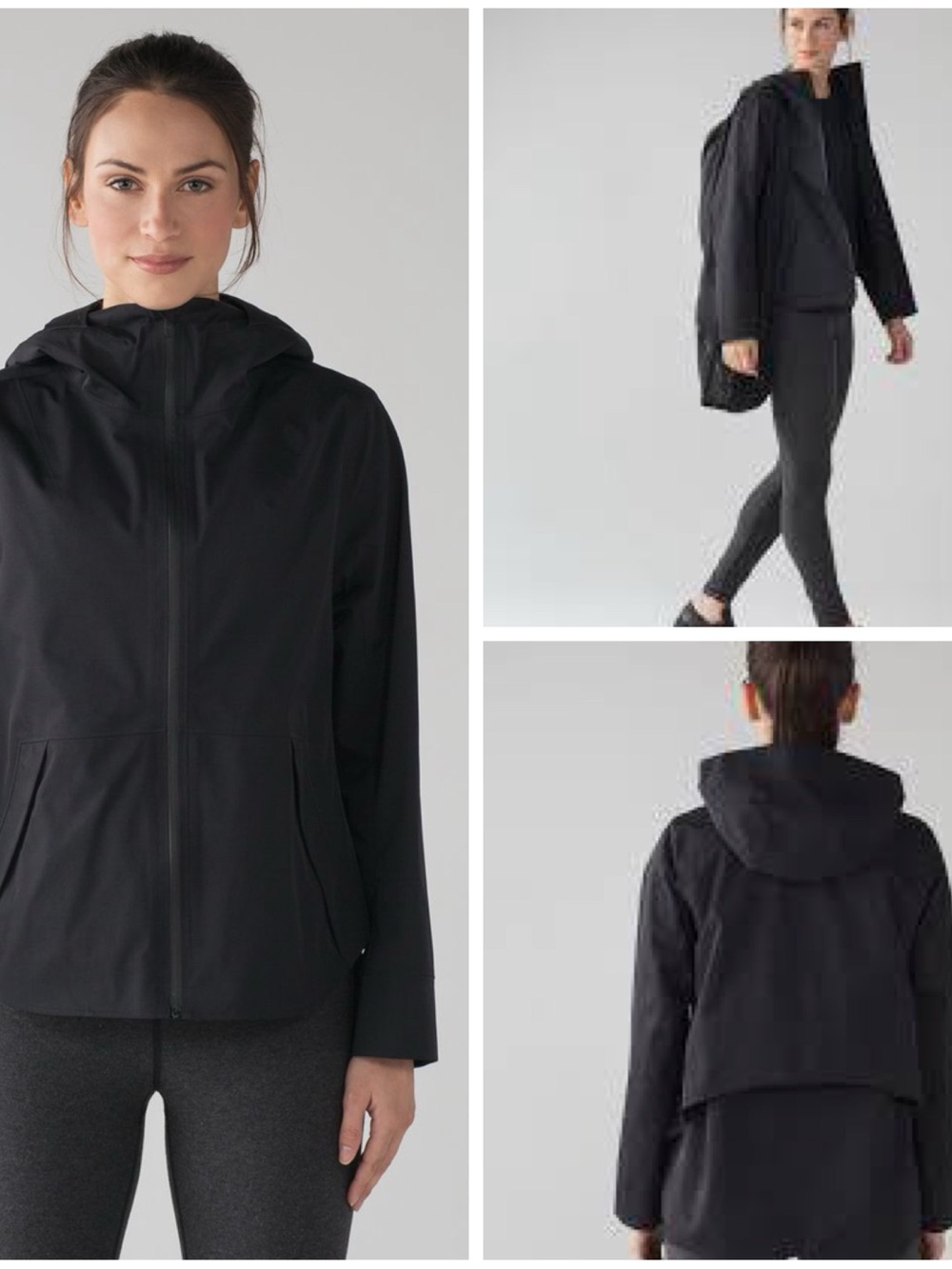 lululemon athletica Black Hooded Utility Jacket